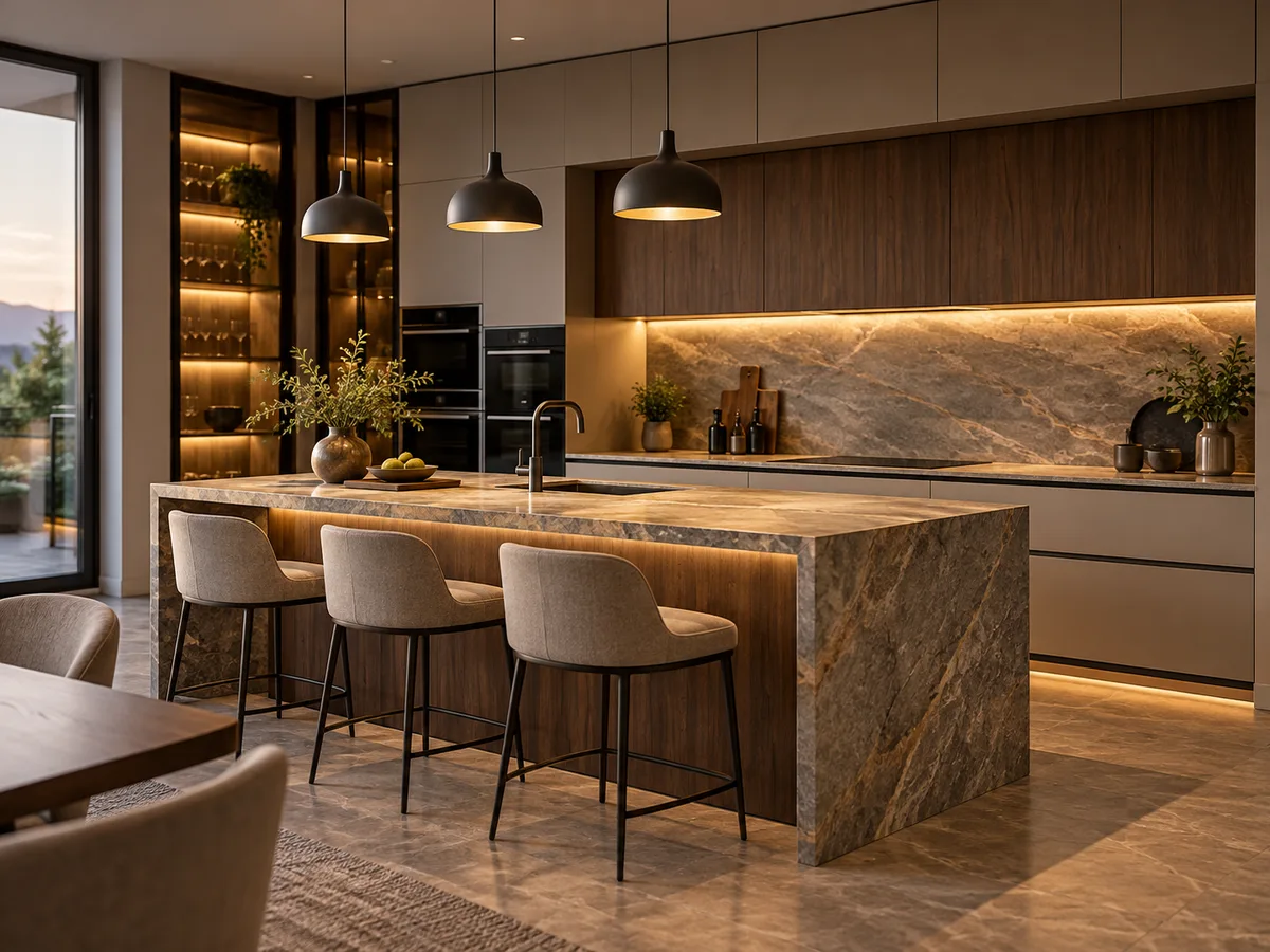 Render fotorealist i një kuzhine, punim studenti në 3ds Max dhe Corona Renderer